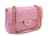 Chanel 2006 Vintage Sakura Pink Small Classic Double Flap Bag 24k GHW 2ER