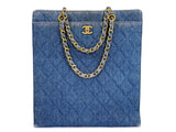 Chanel 1994 Vintage N/S Denim Shopper Tote Bag 24k GHW 4T5