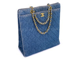 Chanel 1994 Vintage N/S Denim Shopper Tote Bag 24k GHW 4T5