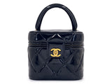Chanel 95P Black "Barbie" Heart Mirror Vanity Bag 24k GHW PQO