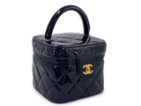 Chanel 95P Black "Barbie" Heart Mirror Vanity Bag 24k GHW PQO