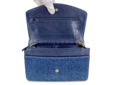 Chanel 1997 Vintage Timeless Denim WOC Wallet on Chain Flap Bag 24k GHW 304