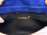 Chanel 1986 Vintage Royal Blue Suede Timeless Crossbody Flap Bag E6H