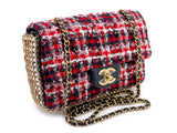 Pristine Chanel Jeweled Pearl Tweed Multicolor Rectangular Mini Flap Bag GHW 08X
