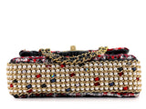 Pristine Chanel Jeweled Pearl Tweed Multicolor Rectangular Mini Flap Bag GHW 08X