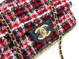 Pristine Chanel Jeweled Pearl Tweed Multicolor Rectangular Mini Flap Bag GHW 08X