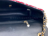 Pristine Chanel Jeweled Pearl Tweed Multicolor Rectangular Mini Flap Bag GHW 08X