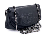 Chanel Black Caviar Half Moon Wallet on Chain WOC SHW F2A