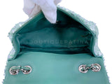 Rare Chanel Mermaid Green Sequins Mini Flap Bag Etched CC SHW KMD