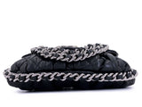 Chanel Black Mini Chain Around Flap Crossbody Messenger Bag SHW SSV