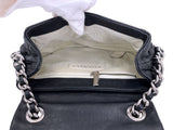 Chanel Black Mini Chain Around Flap Crossbody Messenger Bag SHW SSV