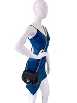 Chanel Black Mini Chain Around Flap Crossbody Messenger Bag SHW SSV