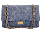Chanel 2012 Blue Denim 2.55 Reissue 227 Flap Bag GHW 706