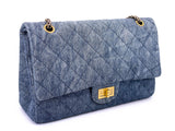 Chanel 2012 Blue Denim 2.55 Reissue 227 Flap Bag GHW 706