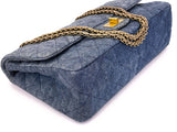 Chanel 2012 Blue Denim 2.55 Reissue 227 Flap Bag GHW 706