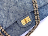 Chanel 2012 Blue Denim 2.55 Reissue 227 Flap Bag GHW 706