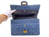 Chanel 2012 Blue Denim 2.55 Reissue 227 Flap Bag GHW 706