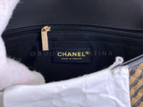 Chanel Straw Raffia Medium Urban Jungle Classic Flap Bag Black Beige GHW 175