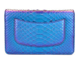 Chanel 2016 Purple Iridescent Mermaid Python Wallet on Chain WOC Bag WNW
