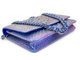 Chanel 2016 Purple Iridescent Mermaid Python Wallet on Chain WOC Bag WNW