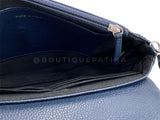 Chanel 2011 Vintage Navy Blue Caviar Half Moon WOC Wallet on Chain Bag SHW 2YK