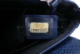 Chanel 2011 Vintage Navy Blue Caviar Half Moon WOC Wallet on Chain Bag SHW 2YK