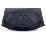 Chanel Black Caviar Half Moon Wallet on Chain WOC Bag SHW F2A