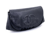 Chanel Black Caviar Half Moon Wallet on Chain WOC Bag SHW F2A
