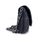 Chanel Black Caviar Half Moon Wallet on Chain WOC Bag SHW F2A