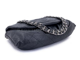 Chanel Black Caviar Half Moon Wallet on Chain WOC Bag SHW F2A