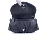 Chanel Black Caviar Half Moon Wallet on Chain WOC Bag SHW F2A