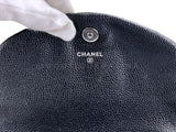 Chanel Black Caviar Half Moon Wallet on Chain WOC Bag SHW F2A
