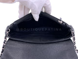 Chanel Black Caviar Half Moon Wallet on Chain WOC Bag SHW F2A