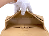 Chanel 2003 Vintage "Speckled" Caramel Beige Caviar Medium Classic Double Flap Bag 24k GHW 85Q
