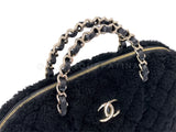 Chanel Coco Shopping with Chain Large Black Shearling Handle Bag 24k GHW LPI