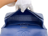 Chanel 20C Dark Navy Blue Medium Caviar Classic Double Flap Bag GHW KE2