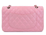 Chanel 2004 Sakura Pink Caviar Medium Classic Double Flap Bag SHW 7ZW