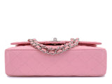 Chanel 2004 Sakura Pink Caviar Medium Classic Double Flap Bag SHW 7ZW