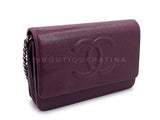 Chanel Burgundy Caviar Timeless Wallet on Chain WOC Flap Bag SHW 6C7