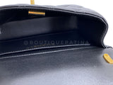 Chanel 24P Pearl Chain Square Mini Flap Bag GHW Black 9YV
