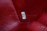 Chanel 2018 Iridescent Burgundy Red Caviar Rectangular Mini Flap Bag GHW D93