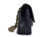 Chanel 1997 Vintage Black Caviar Small Classic Double Flap Bag 24k GHW 9TI