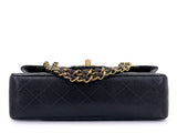 Chanel 1997 Vintage Black Caviar Small Classic Double Flap Bag 24k GHW 9TI