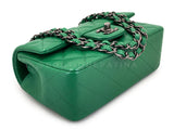 Chanel 16C Green Caviar Mini Rectangular Flap Bag RHW XKK
