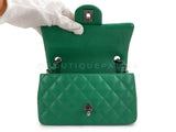 Chanel 16C Green Caviar Mini Rectangular Flap Bag RHW XKK