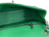 Chanel 16C Green Caviar Mini Rectangular Flap Bag RHW XKK
