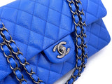 Chanel 16C Blue Roi Cobalt Caviar Medium Classic Double Flap Bag RHW CAD