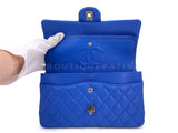 Chanel 16C Blue Roi Cobalt Caviar Medium Classic Double Flap Bag RHW CAD