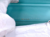 Chanel 19C Tiffany Blue Light Green Tall Wallet on Chain WOC Flap Bag GHW YWI