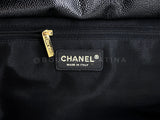 Chanel 2003 Vintage Black Caviar Supermodel Weekender XXL GST Travel Tote Bag 501